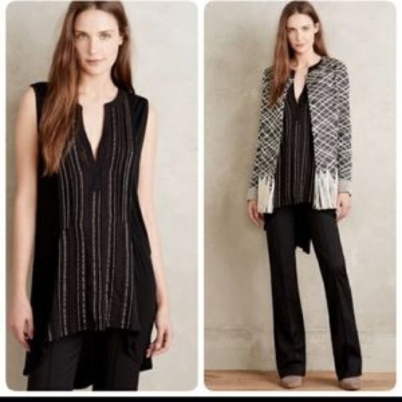 Anthropologie Shimmered Eve Tunic Tank Top - Picture 4 of 15